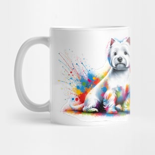 West Highland White Terrier in Vivid Splash Art Mug